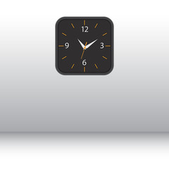 wall clock icon vector in room