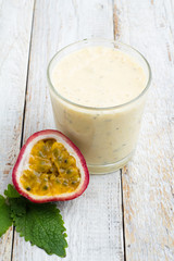 and passion fruit smoothie.