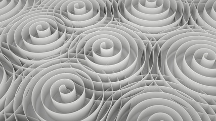Abstract background with spirals, 3 d render