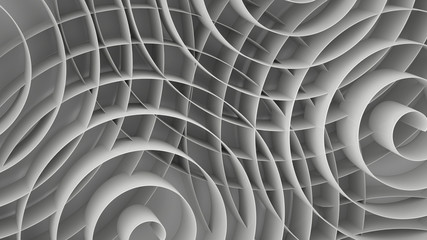 Abstract background with spirals, 3 d render