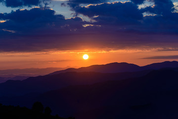 Sunrise mountain landscape