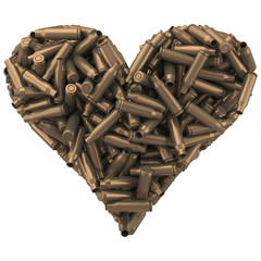 Bullet shell heart.