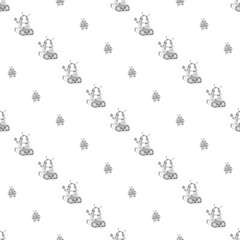 Robot doodles pattern.
