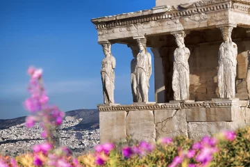 Foto op Plexiglas Athene Parthenon-tempel tijdens de lente op de Atheense Akropolis, Griekenland