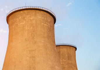 Close up of the colling towers