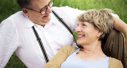 Elderly Senior Couple Romance Love Concept