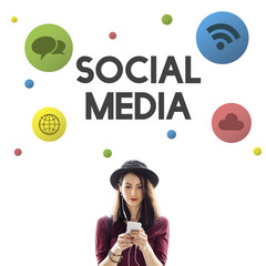 Social Media Communication Connection Concept