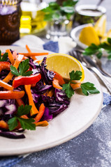 Salad of raw vegetables