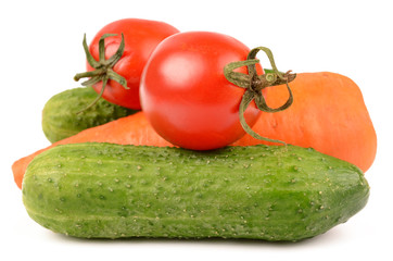 Vegetables on a white background