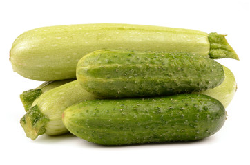 zucchini and cucumbers