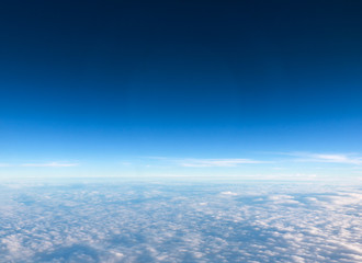 White clouds on the blue sky