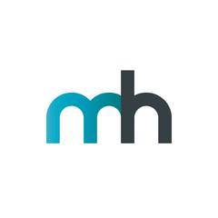 Initial Letter MH Rounded Lowercase Logo