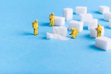 The team investigates the sugar cubes