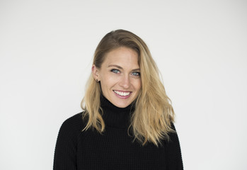 Obraz premium Woman Cheerful Studio Portrait Concept