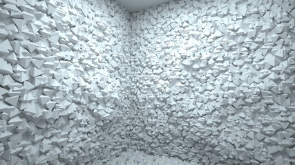 Abstract triangular background, 3 d render