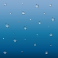 Water drop blue background