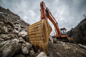 excavator for earth moving