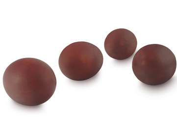 Easter eggs coloured in brown (onion)