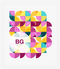 Minimalistic circle composition background