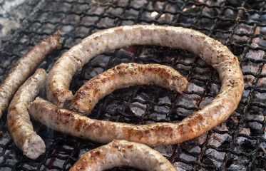 Grilled sausage, typical sicilian food