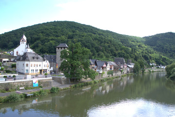 Fototapeta na wymiar Dausenau an der Lahn, Gemeinde Bad Ems