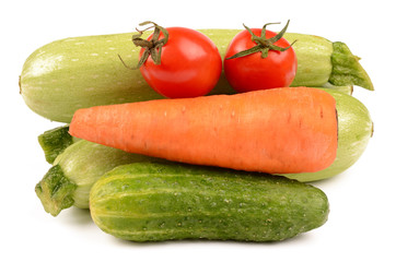 Vegetables on a white background