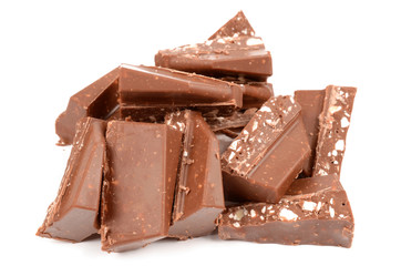 milk chocolate bar with almonds