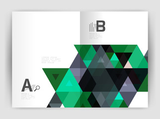 Modern triangle print template