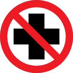 No first aid sign