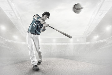 Naklejka premium Baseball players in action on the stadium.