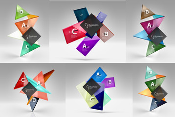 Set of modern geometrical concepts, design elements