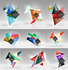 Set of modern geometrical concepts, design elements