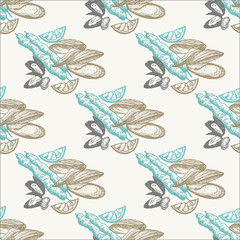 Vector vintage mussel pattern