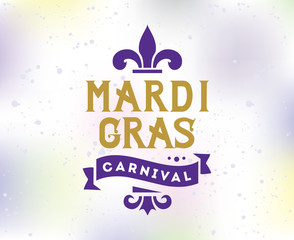 Mardi Gras background with typography © pavector
