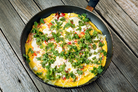  Omelette in a frypan