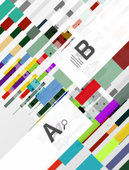 Colorful lines, rectangles and stripes with option infographics