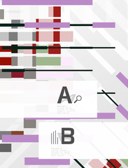 Obraz premium Colorful lines, rectangles and stripes with option infographics