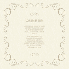 Vector decorative frame. Elegant element for design template.