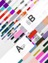 Colorful lines, rectangles and stripes with option infographics