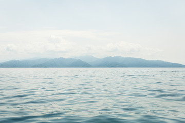 Vacation and travel on ocean, sea, waves