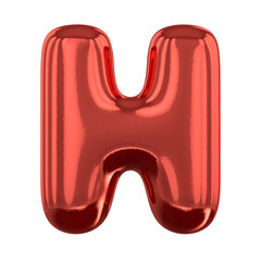 Inflatable letters of the alphabet. 3D rendering