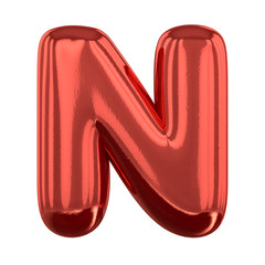 Inflatable letters of the alphabet. 3D rendering