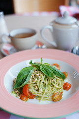 Pasta vegetable menu