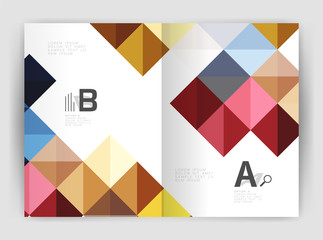 Fototapeta premium Square annual report brochure a4 print template