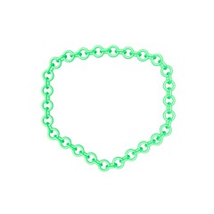 Chain frame. Isolated on white background. Cartoon style.
