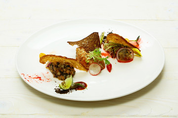 Delicious minced meat snack