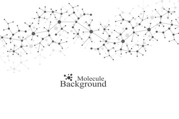 Scientific chemistry pattern. Structure molecule DNA research as concept. Science and technology background communication. Medical scientific backdrop for your design. Vector Illustration.