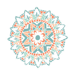 Flower mandala in boho style