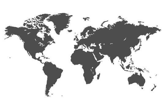 simple vector map of the world