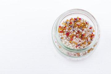 Glass seed beads